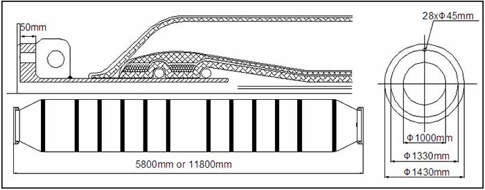 Drawing for DN1000 Dredging Self Floating Rubber Hose.jpg